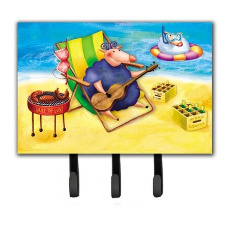 Carolines Treasures Pig Sunbathing on the Beach Leash or Key Holder APH0079TH68